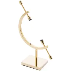 Bard's Gold-toned Sphere Holder Caliper Stand, 5.25" H x 3" W x 1.5" D (For 0.4375" to 2.375" Items)