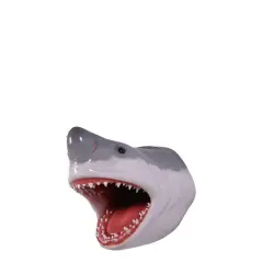 Large Great White Shark Head Statue