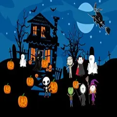 Halloween Edible Icing Image for 1/8 sheet cake