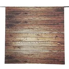 8 ft Brown Vinyl Photography Background Vintage Wood Printed BACKDROP Events