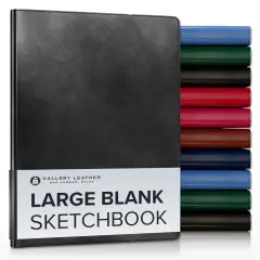 Large Blank Sketchbook by Gallery Leather - 9.75"x7.5" Acadia Black