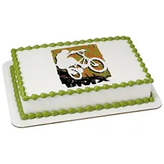 BMX Bike PhotoCake&reg; Edible Cake Topper Icing Image for 8 inch round cake or larger