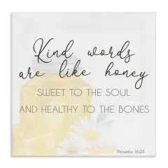 Stupell Industries Kind Words Like Honey Canvas Wall Art Design by Lucca Sheppard