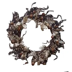 Vintage Holly & Bells Wreath, 20"
