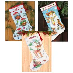 Stocking Sampler Set Counted Cross-Stitch Kit Multi