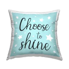 Choose to Shine Stars Outdoor Printed Pillow Design by Martina Pavlova, 18 x 7 x 18