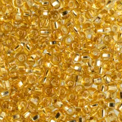 John Bead 6/0 Silver Lined Czech Glass Seed Beads, 100g Gold