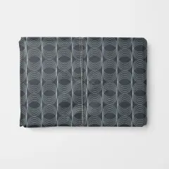 Fine Line Circle Pattern Blue Gift Wrap