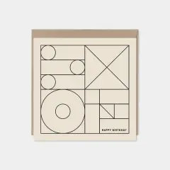 Geo Modern Line Art Card, Minimalist