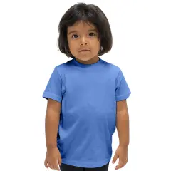 BELLA + CANVAS&reg; Toddler Crewneck Short Sleeve Jersey T-Shirt Heather columbia blu