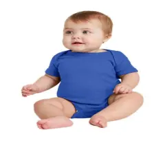 Rabbit Skins&reg; Infant Baby Rib Bodysuit Short Sleeve Royal