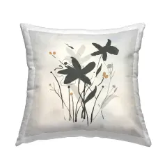 Impressions of Flowers Decorative Printed Throw Pillow Design by Susan Jill, 18 x 7 x 18
