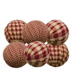6-Set, Rag Balls Burgundy