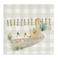 Stupell Industries Duck Family Strolling Canvas Wall Art Design by Lucille Price