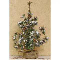 Snowy Brush Pine Tree, 12"