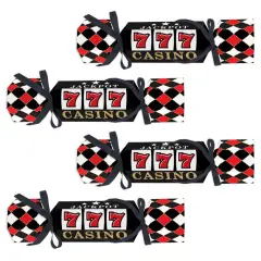 Big Dot of Happiness Las Vegas - No Snap Casino Party Table Favors - DIY Cracker Boxes - Set of 12