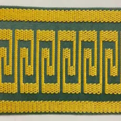 1-3/4" Greek Key Jacquard Woven Ribbon Trim - 6 Continuous Yards - Many Colors! F