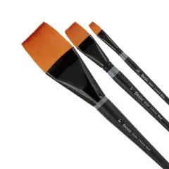 Creative Mark Beste Golden Taklon Wash #10x0 - 2 Pack Artist Brush, Professional Watercolor Brushes, For Acrylic Painting, Short Handle, Sharp Edges, Hand-Tied & Shaped