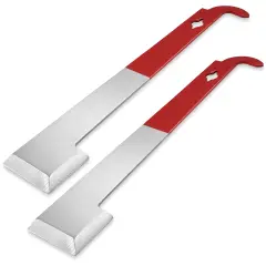 Honey Keeper 2-Pack Stainless Steel J Hook Bee Hive Tool, 10-1/2 inch Frame Lifter and Scraper, Beekeeping Equipment Red