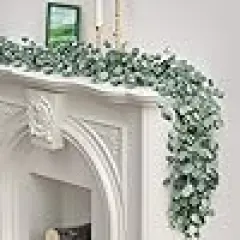 Faux Greenery Garland for Indoor Outdoor Farmhouse Wedding Staircase Floral Decor.
