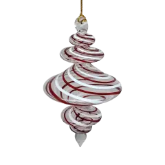 Peppermint Swirl Egyptian Glass Ornament