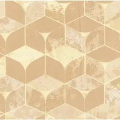 Cream Tumbling Blocks Cotton Wideback Fabric Per Yard