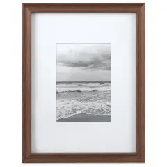 Blick Theo Frame with Mat - Walnut, 9" x 12"