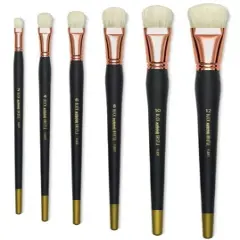 Blick Masterstroke Interlocking Bristle Brush Set - Filbert, Long Handle, Set of 6