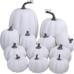 Artificial White Pumpkins