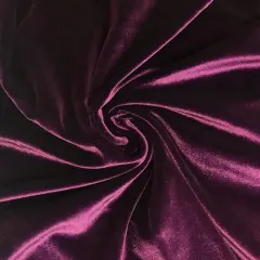 1 Yard Soft Stretch Velvet Fabric Plush 4-Way Stretch Costume Apparel 58/60" Width Plum