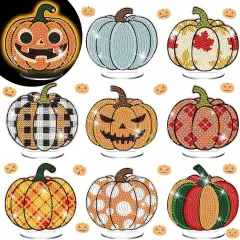 9 Pcs Fall Diamond Painting Tabletop Decor