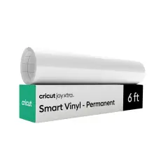 Cricut Joy Xtra Smart Vinyl - Permanent, White, 9.5 in x 6 ft (1)