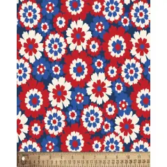 Floral Americana Digital Cotton Print Fabric | By the Yard | Sewing and Crafting | 44 inches wide