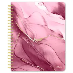 Crackled Blush | 2026 6x7.75 Inch Weekly Desk Planner | Foil Stamped Cover