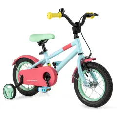 Blue Kids Bike with Adjustable Handlebar and Saddle