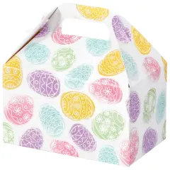 Pack/6: Easter Eggs Party Favor Gable Box - 6 x 3-3/4 x 3-1/2"