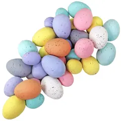 Winlyn 32 Pcs Assorted Faux Foam Easter Eggs Speckled Eggs Decorative Pastel Easter Eggs for DIY Easter Wreath Centerpiece Bowl Basket Fillers Party Favor Gift Spring Home Wedding Table D&eacute;cor
