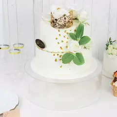 14 in Clear Round Acrylic CAKE STAND Display Box Pedestal Riser Party Events