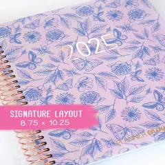 2025 Planner - Signature Layout, Spiral Bound - "Butterfly Doodles" (#209)