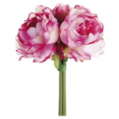 Allstate Two-Tone Peony Artificial Floral Bundle Spray - 9.5" - Pink
