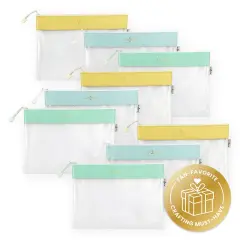 Zip 'n' Stash Pouches Bundle (9 pcs, 3 Assorted Colors)