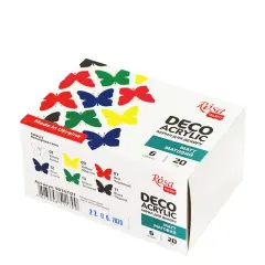 Rose Talent Decorative Mat Acrylic Paint Set 6 colors (0.68 oz each)