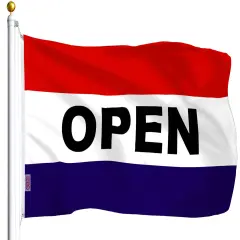 Open Sign Flag 75D Printed Polyester 3x5 Ft