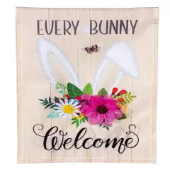 Every Bunny Welcome Easter Garden Flag 2 Sided