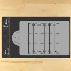 Football Field 1/4 Sheet Cake Stencil | C1021 by Designer Stencils | Cake Decorating Tools |