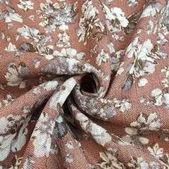 1 Yard Textured Rose Rayon Crinkle Fabric 50/52" Wide for Apparel & Costume Fabric