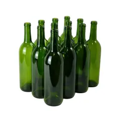 Green Wine Bottles (Pack of 12)