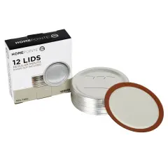 HomePointe Canning Lids, Regular Mouth Mason Jar Lids, Fits Regular Mouth Glass Jars, Food Preservation for Canning Pickling and Storage, One Pack of 12