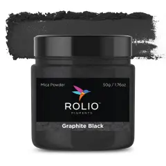 Rolio - 1 Jar Mica Powder (Graphite Black) - 50g / 1.8 oz