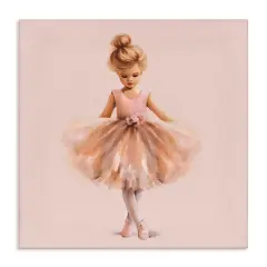 Stupell Industries Pink Ballerina Girl Canvas Wall Art Design by Andrea Haase
